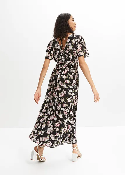 Robe longue mode a imprime fleuri