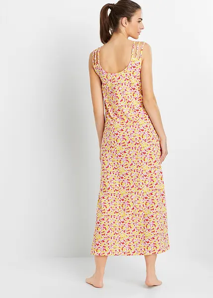 Chemise de nuit fantaisie a bretelles spaghetti reglables