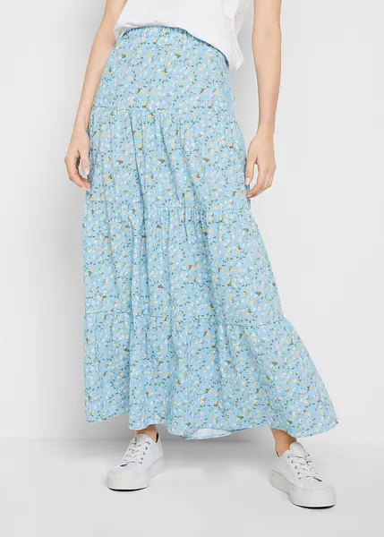 Jupe Longue Fleurie Sag Harbor - Taille S Femme - Occasion Très Bon état - Style Maxi En Rayonne