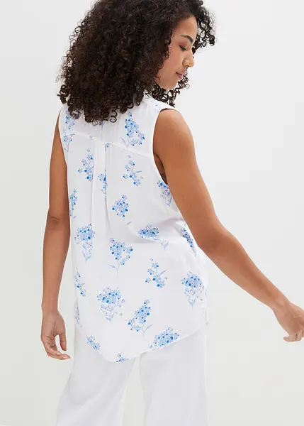 Chemisier Ethnique Sans Manches Rikshaw Design Bleu - 100% Coton, Taille S, Occasion