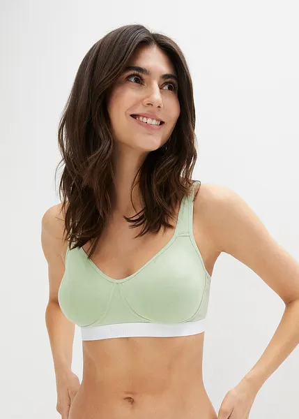 Soutien-gorge non rembourré au look sportif, sans armatures
