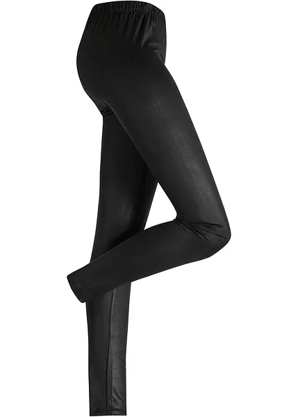 Legging opaque avec effet legerement brillant et taille elastique noir