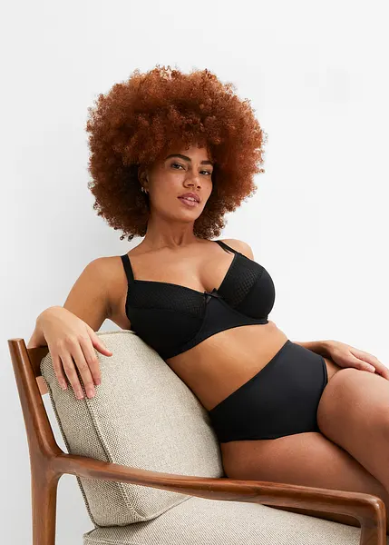 Soutien-gorge minimiseur avec mesh graphique noir, E