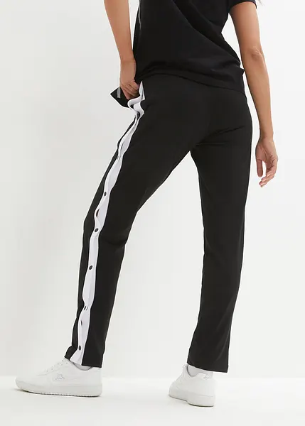 Pantalon De Jogging Homme Bouton-pression - Coupe Ample, Couleur Bloc - Pour Sport, Loisirs, Rééducation - Style Baggy