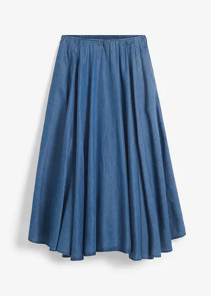 Jupe Midi En Jean Marks And Spencer – Taille 6, Bleue, Avec Poches (occasion)