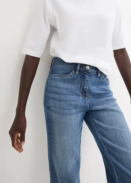 Pantalon Court (pantacourt) En Jeans La Redoute – Taille 48, Gris, Occasion Très Bon état