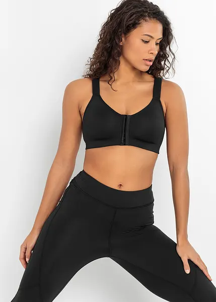 mmknlrm Soutien-gorge de sport pour filles de 10 à 15 ans - En coton - Bretelles réglables, Noir