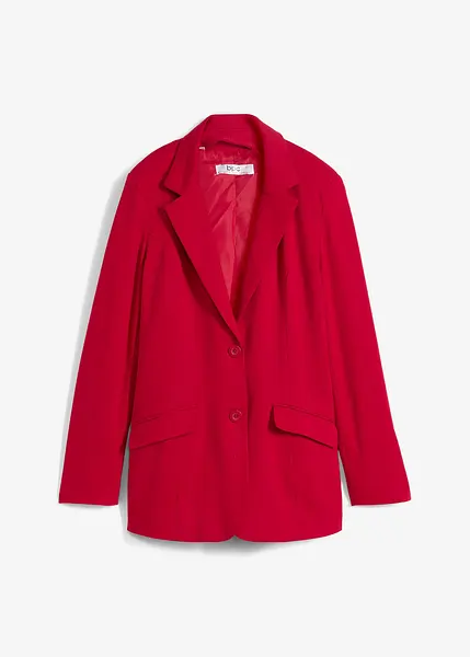 Long blazer en jersey tendance dans une coupe elegante rouge chili