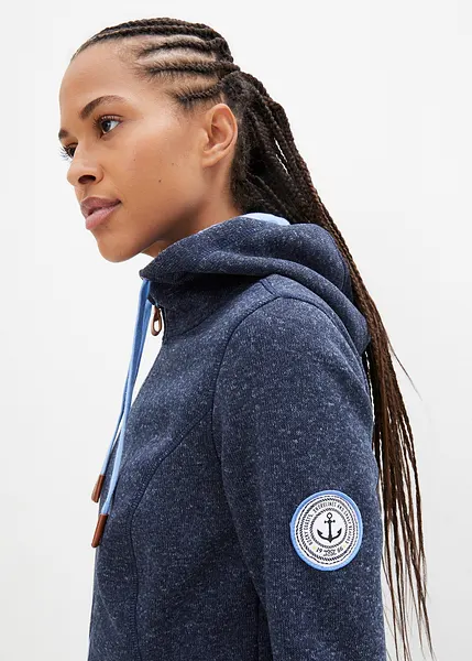 Veste polaire confortable avec capuche et poches refermables