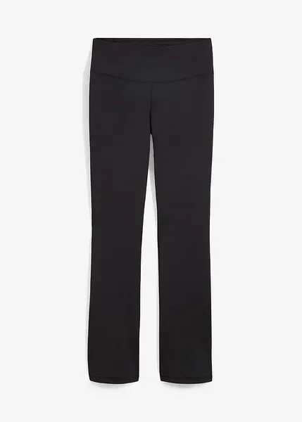 Legging Taille Haute Sahunfri Avec Poche - Jambe Large évasée, Noir - 90% Polyester, 10% élasthanne - 5