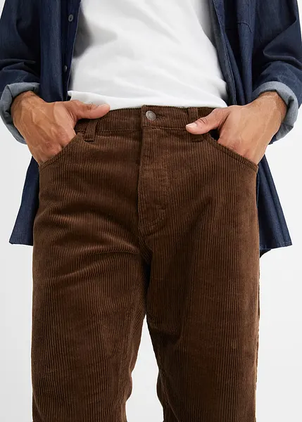 Brooks Brothers Pantalon en velours côtelé extensible à 5 poches pour femme, Bleu marine, 4