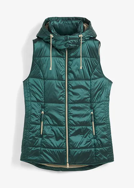 Gilet Sans Manches Matelassé Vittorio Y Pour Femme - Doudoune Légère, Capuche Amovible, Imperméable - Démi-saison