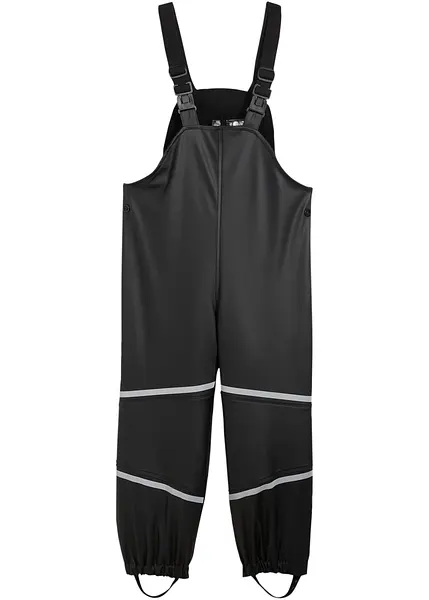 Salopette De Pluie Enfant Doublée Polaire - Pantalon Imperméable PU Avec Bretelles - Taille 1-2 Ans à 7-8 Ans - Idéal Pour Jeux Extérieurs