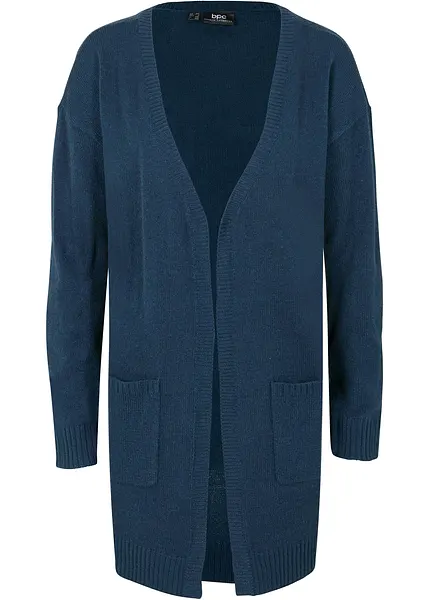 Gilet Cardigan Mi-long Bleu Clair En Coton - Tailles 46/48 - Manches Longues - Occasion Comme Neuf