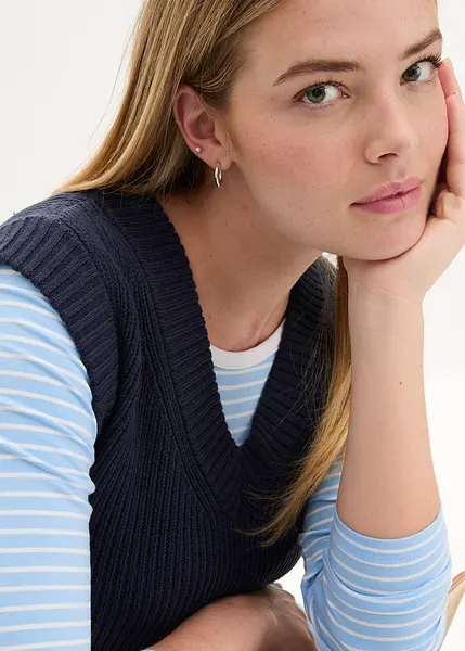 Pull sans manches Femme bleu marine - Terre de Marins