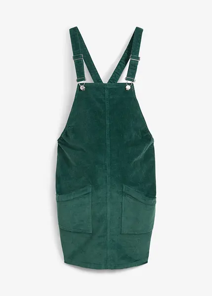 Robe Salopette Femme En Velours Côtelé - Mini Robe à Bretelles Réglables, Poches, Couleur Unie - Décontractée Pour Automne/hiver