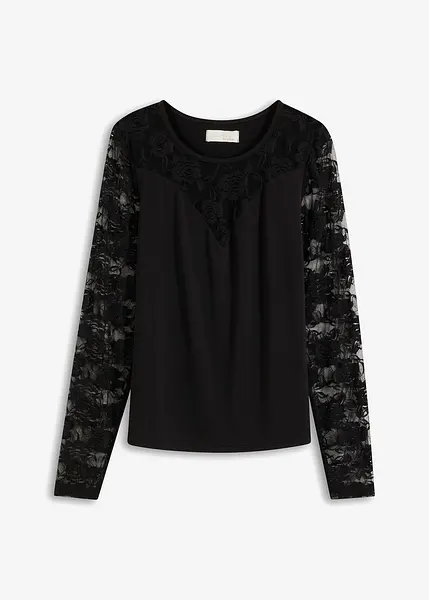 Top Tunique Aventures Des Toiles - Dentelle Noire, Manches 3/4, Taille M 38/40, Occasion Très Bon état