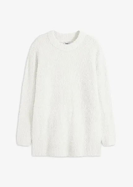 Pull Blanc Oversize BCBG Max Azria - Taille XS, Maille, Col Rond, Neuf Avec étiquettes