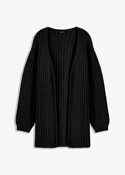 Gilet sans manches épais détails tressés Noir