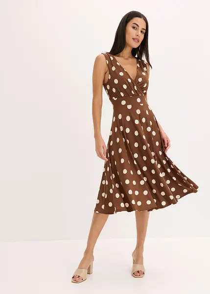 robe marron robe petit pois femme
