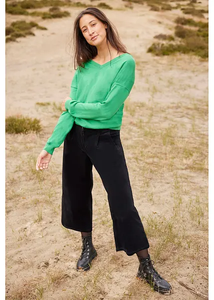 Pantalon-jupe (cullotte) En Velours Noir | Taille S | Neuf Avec étiquettes | Coupe Régulière