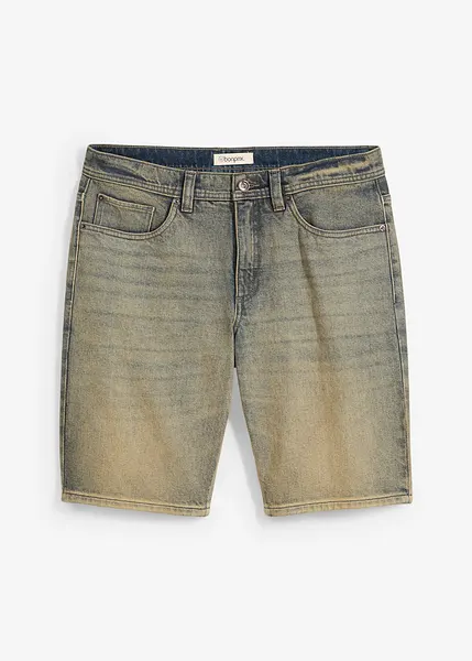 Short En Jean Délavé Bleu Moyen Taille 36 Homme - Marque Easy, Jambe 12 Pouces - Occasion Très Bon état