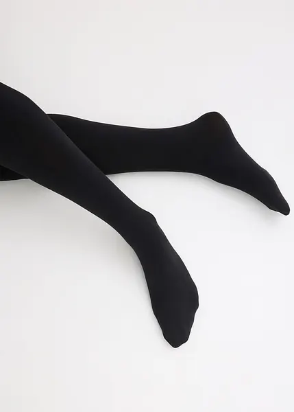 Lot De 2 Collants Thermiques 100D Doublés Polaire Pour Femmes - Opaques, Confortables, Couleurs Noir Et Bordeaux