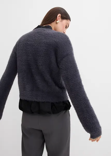 Gilet Femme TROMBOLINI Gris - Taille 42/44 - Viscose/polyester Doublé - Occasion Très Bon état