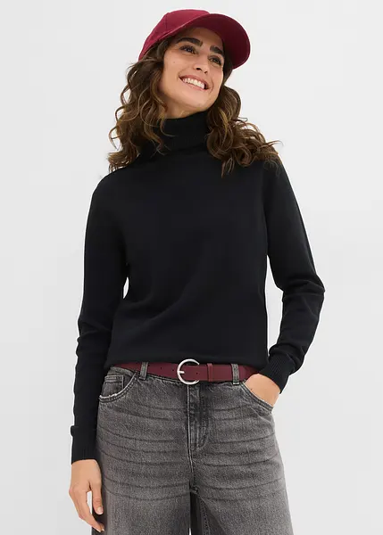 Vêtements Pull Femme Noir Col RoulÃ© Pull Col Roulé Caroll Pull