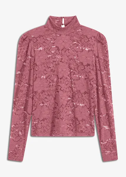Haut Manches Longues En Dentelle Rose Cinq A Sept Cecily - Taille S - Neuf Avec étiquettes