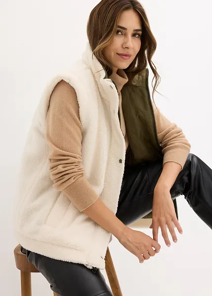 Gilet Femme Sans Manche Décontractée Veste Matelassée Femme Gilet Sans Manche Femme Gilet Polaire Femme Outdoor Pulls, Gilets Et Sweats Femme Doudoune Femme Legere Veste Cadeau Noel Blanc S