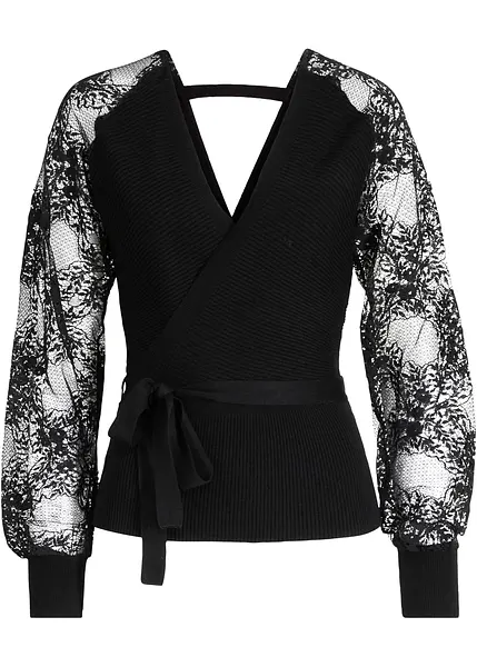 Pull Femme Next Style Dentelle – Taille UK 8 (FR 38?), Blanc, Coton, Occasion Très Bon état