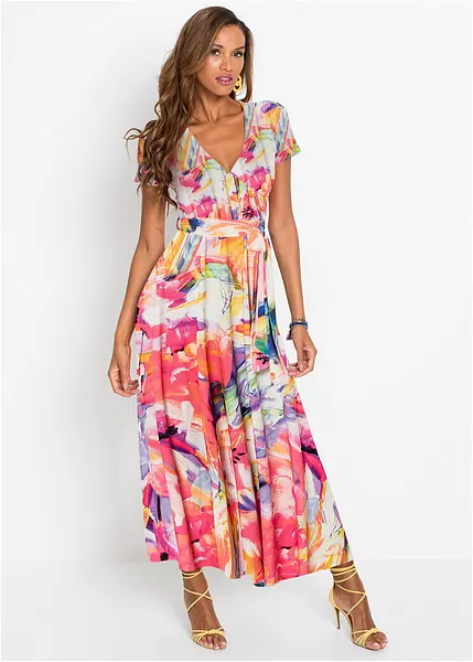 Robe D'été Mauve Imprimée Fleurs - Taille Unique, Courte, Marque Italy Moda, Neuf Avec étiquettes