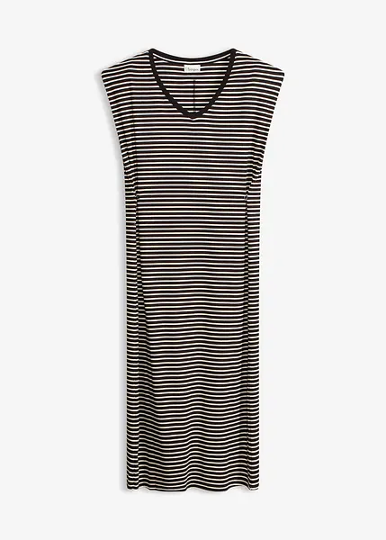 Robe Trapèze Vintage Années 60 Rayée - Jersey - Taille 42 (M) - Fait Main