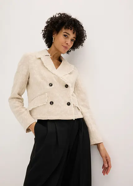 Veste Tweed Frangé Polie Noir // ba&sh
