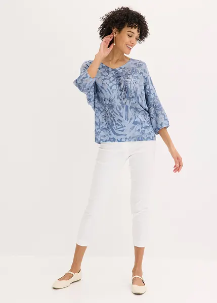 Pull Top à Rayures Beige/blanc/gris Clair – Manches Chauve-souris – Taille 40/42 – NEUF