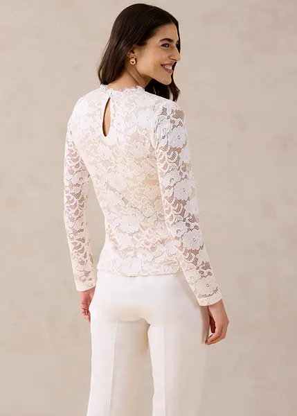Haut Blanc Fleuri - Taille Unique - Neuf Sans étiquette