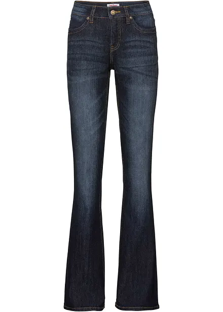 Jean bootcut taille mi-haute, extensible et confortable
