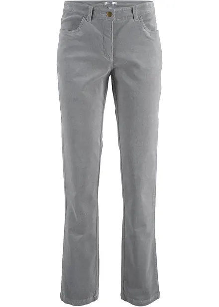 Pantalon droit en velours c&ocirc;tel&eacute; extensible