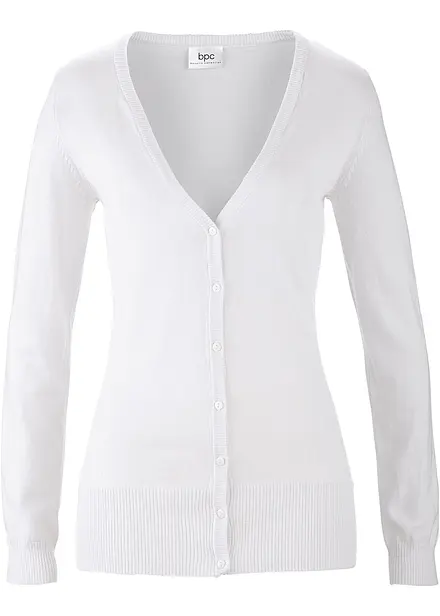 Gilet boutonné en maille fine