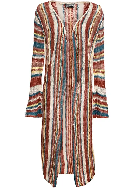 Manteau en maille &agrave; rayures