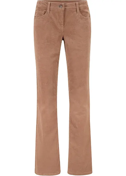 Pantalon bootcut en velours côtelé extensible