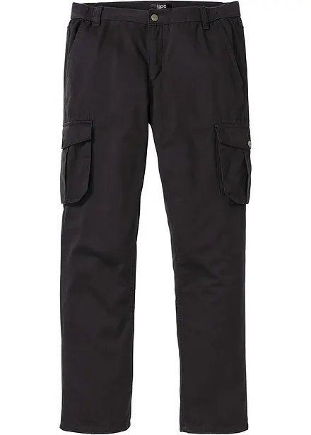 Pantalon cargo regular coupe confort, 100% coton, droit
