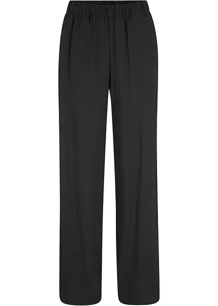 Pantalon en viscose avec taille &eacute;lastiqu&eacute;e