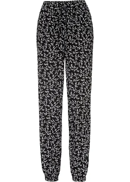 Pantalon 100% viscose, taille élastiquée