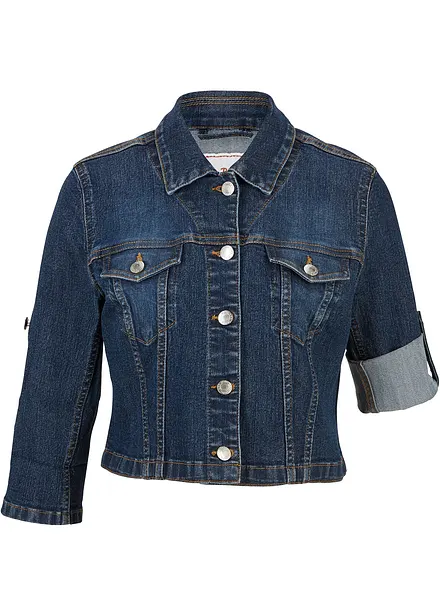 Veste courte en jean, manches 3/4