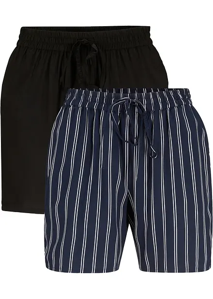 Lot de 2 shorts en viscose avec ceinture à nouer