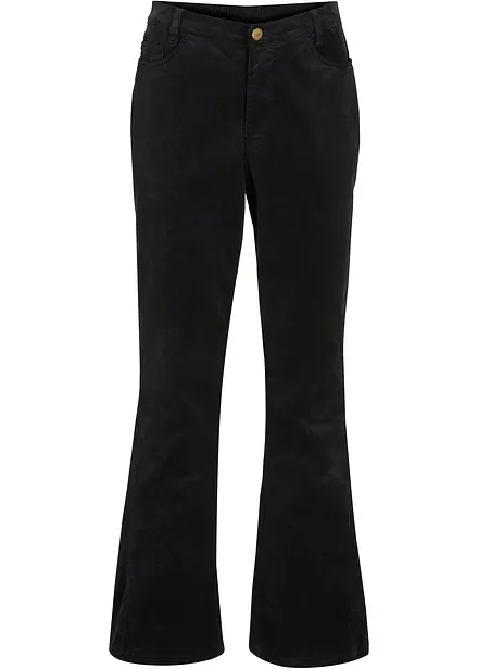 Pantalon Flare en velours côtelé extensible avec taille haute confortable