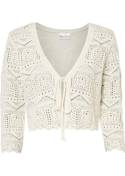 Boléro ajouré, manches 3/4