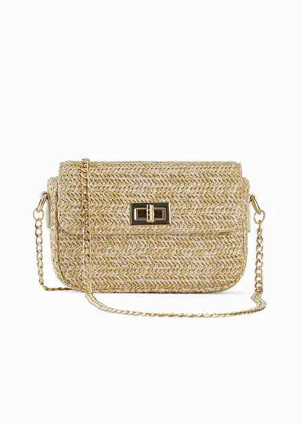 Sac à bandoulière aspect paille
